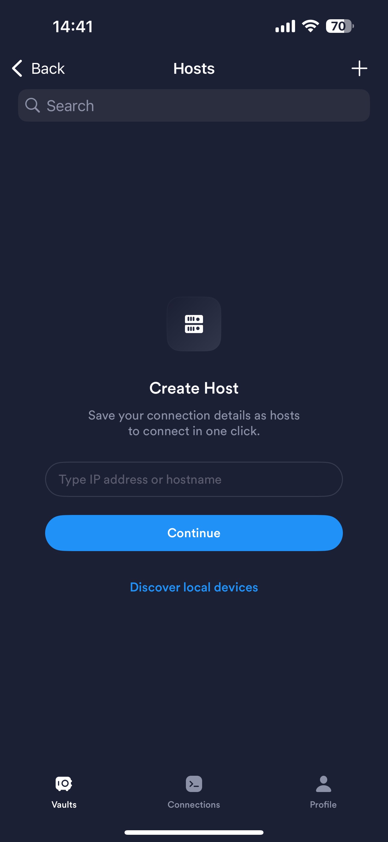 Create host