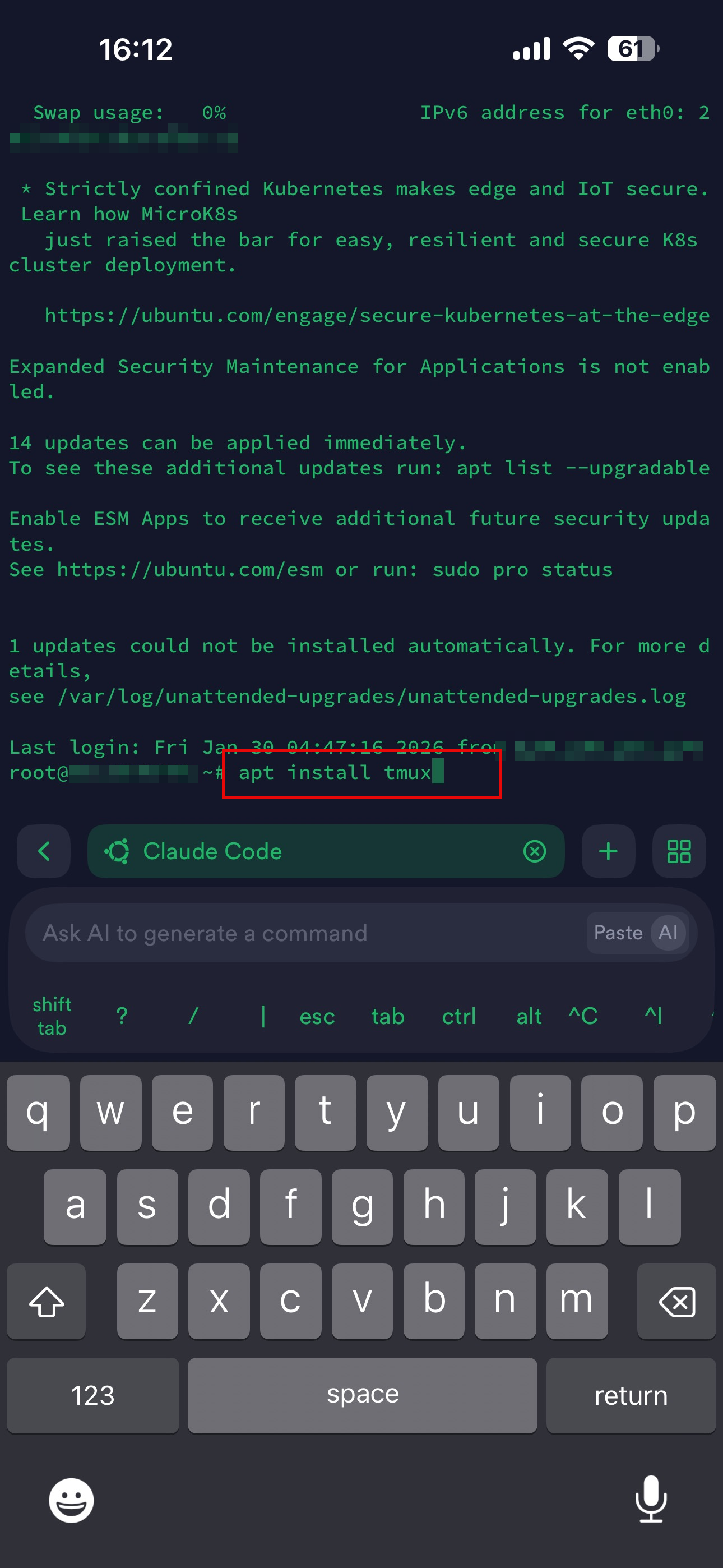 Install tmux
