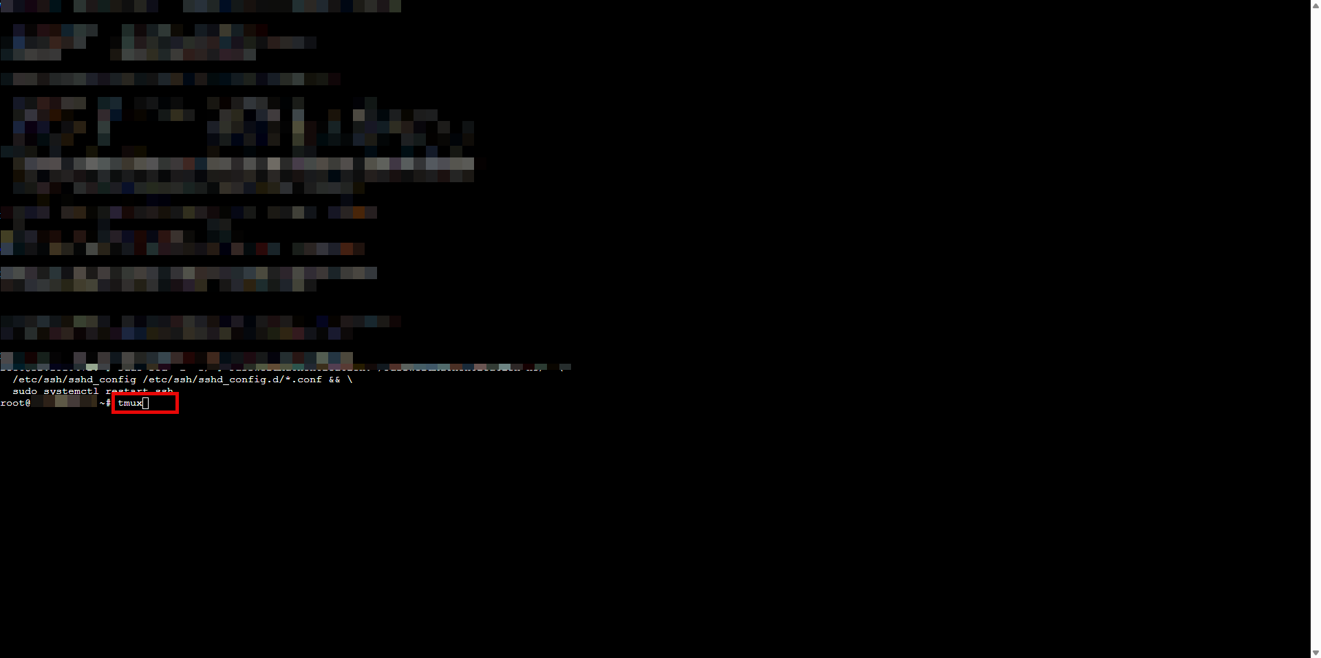 Start tmux