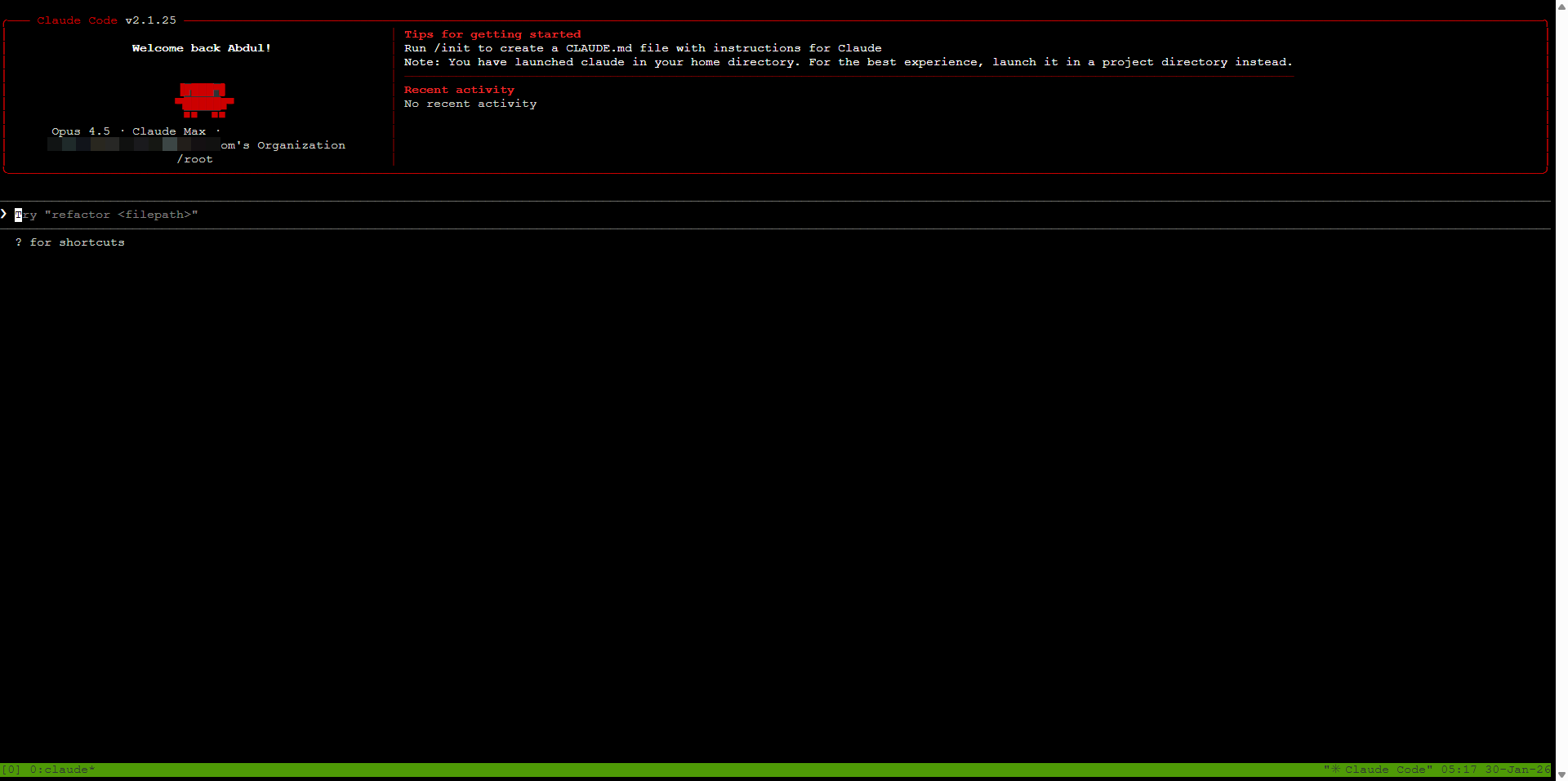 Claude in tmux