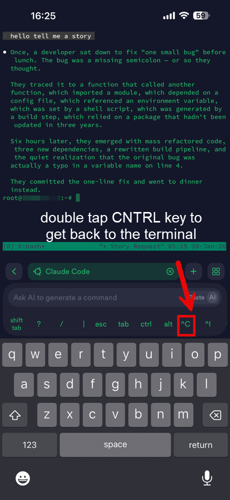 Detach tmux