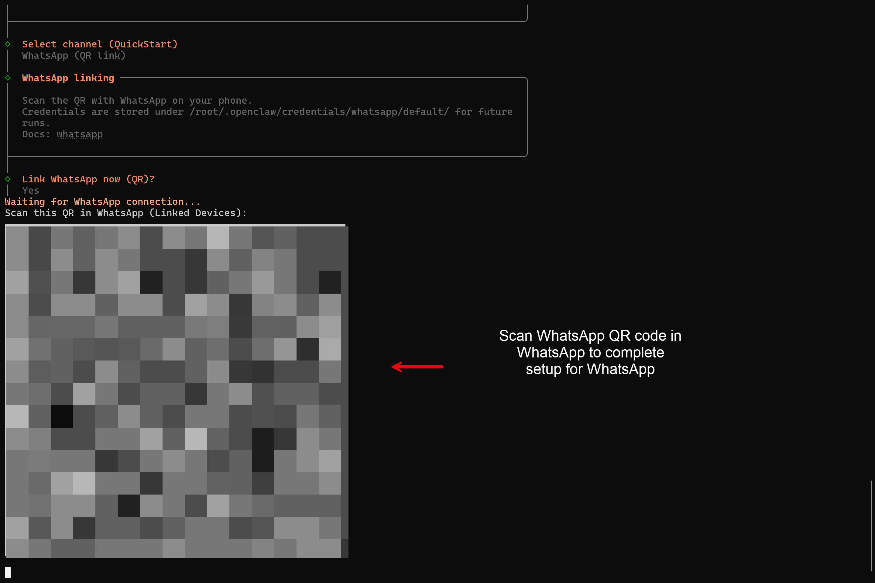 WhatsApp QR code to scan